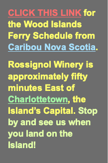 CLICK THIS LINK for the Wood Islands Ferry Schedul